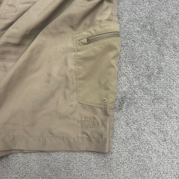 The North Face Class V Belted Cargo Shorts Mens Large Khaki Brown Outdoor Hike - Picture 5 of 16